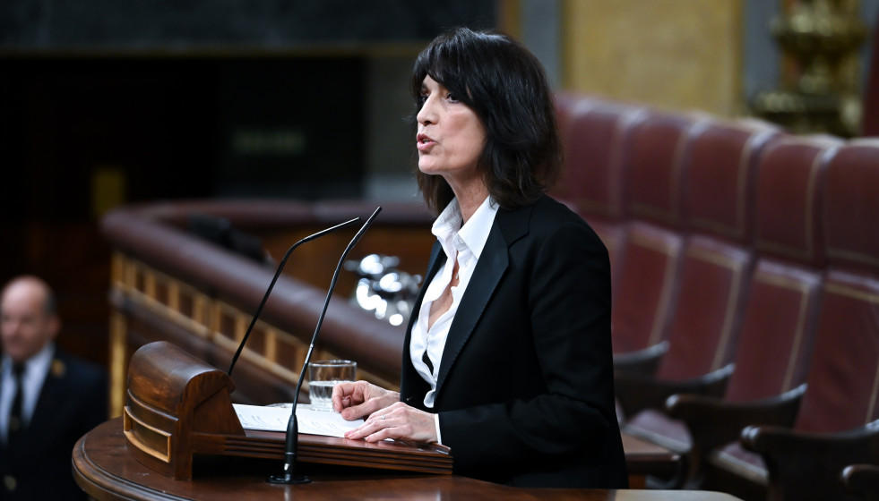 Archivo - La diputada de Junts Pilar Calvo Gómez.