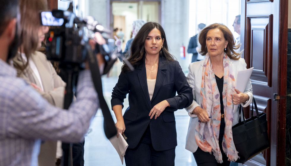 La portavoz de Vox en el Congreso, Pepa Millán, a su llegada a la junta de Portavoces en el Congreso de los Diputados, a 28 de abril de 2026, en Madrid (España).