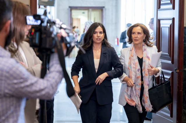 La portavoz de Vox en el Congreso, Pepa Millán, a su llegada a la junta de Portavoces en el Congreso de los Diputados, a 28 de abril de 2026, en Madrid (España).