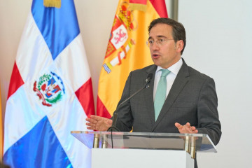 El ministro de Asuntos Exteriores, Unión Europea y Cooperación, José Manuel Albares, durante su visita a República Dominicana.