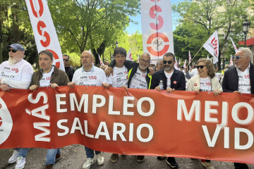 Archivo - Manifestación de USO en Cáceres.