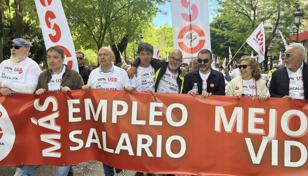 Archivo - Manifestación de USO en Cáceres.