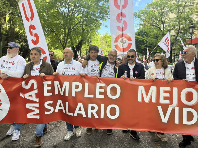Archivo - Manifestación de USO en Cáceres.