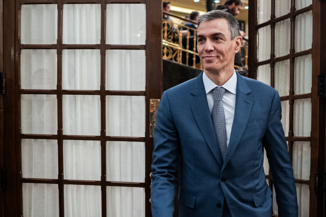 El presidente del Gobierno, Pedro Sánchez, durante una sesión plenaria en el Congreso, a 29 de abril de 2026, en Madrid (España).