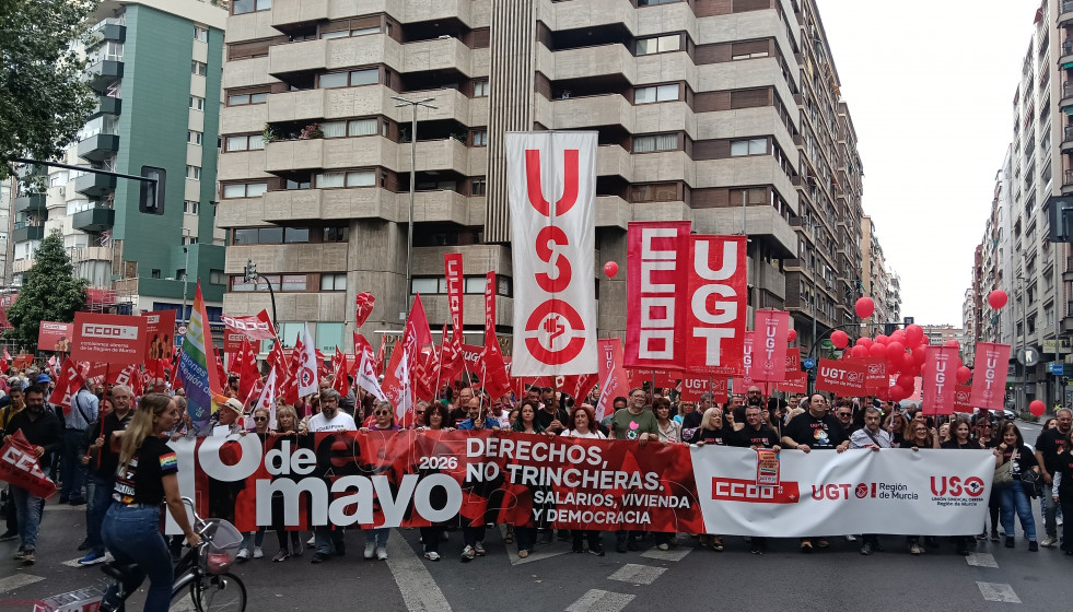 EuropaPress 7489129 cabecera manifestacion mayo murcia