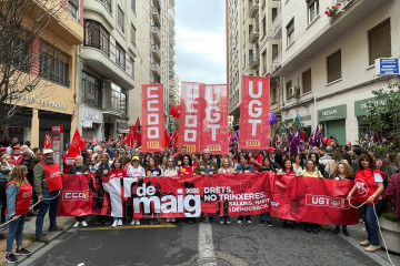 Manifestación del Primero de Mayo en València