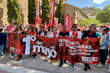 Cientos de personas reivindican el Primero de Mayo en C-LM más derechos, vivienda y reparto justo de la riqueza