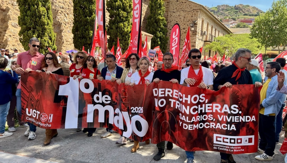 Cientos de personas reivindican el Primero de Mayo en C-LM más derechos, vivienda y reparto justo de la riqueza