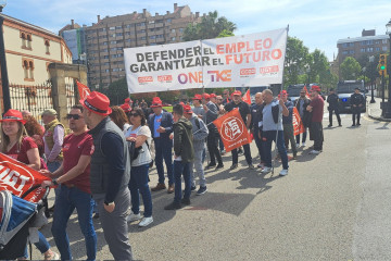 Momentos previos a la manifestación del 1 de mayo en Gijón