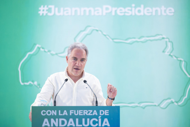 El vicesecretario de Coordinación Autonómica, Local y Análisis Electoral del PP, Elías Bendodo, en un acto.