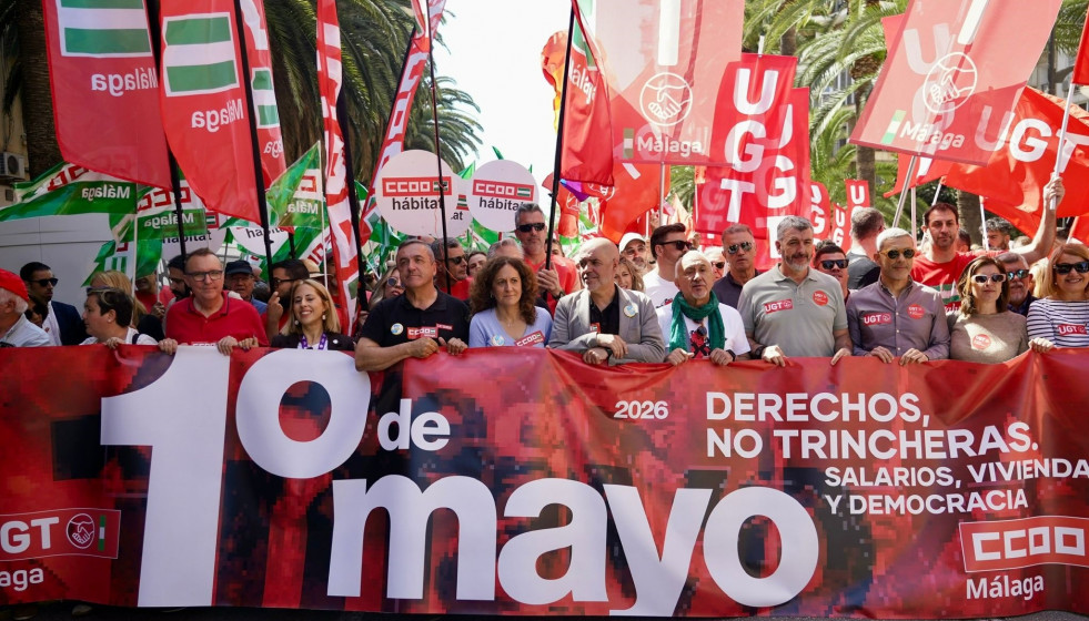 EuropaPress 7489332 secretarios generales ccoo ugt unai sordo pepe alvarez respectivamente
