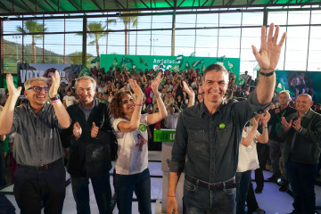 El presidente del Gobierno, Pedro Sánchez, ha cerrado el mitin del PSOE andaluz en Cártama (Málaga).