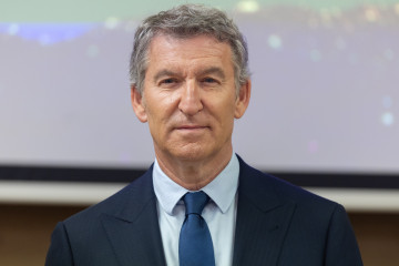 El presidente del PP, Alberto Núñez Feijóo, inaugura la jornada ‘A un año del gran apagón’, a 27 de abril de 2026, en Madrid (España).