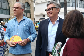 Manuel Gavira en el mercado central de abastos de Jerez.