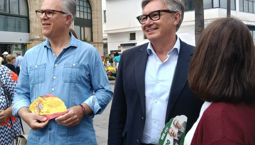 Manuel Gavira en el mercado central de abastos de Jerez.