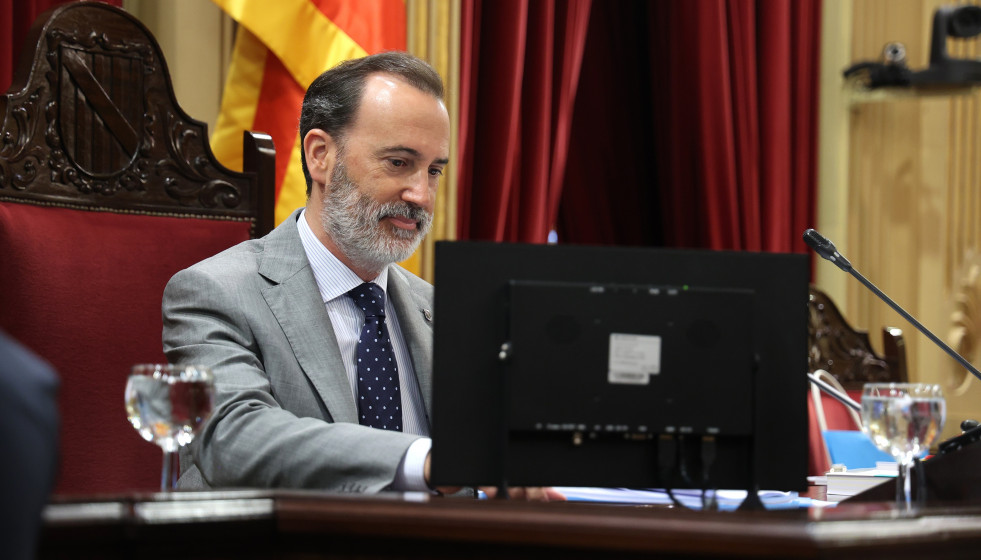 Archivo - El presidente del Parlament, Gabriel Le Senne, durante un debate, en una foto de archivo.