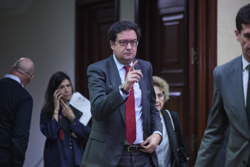 El ministro para la Transformación Digital y de la Función Pública, Óscar López, durante la inauguración de la primera reunión del Panel de Expertos en IA de Naciones Unidas, que se celebra en 