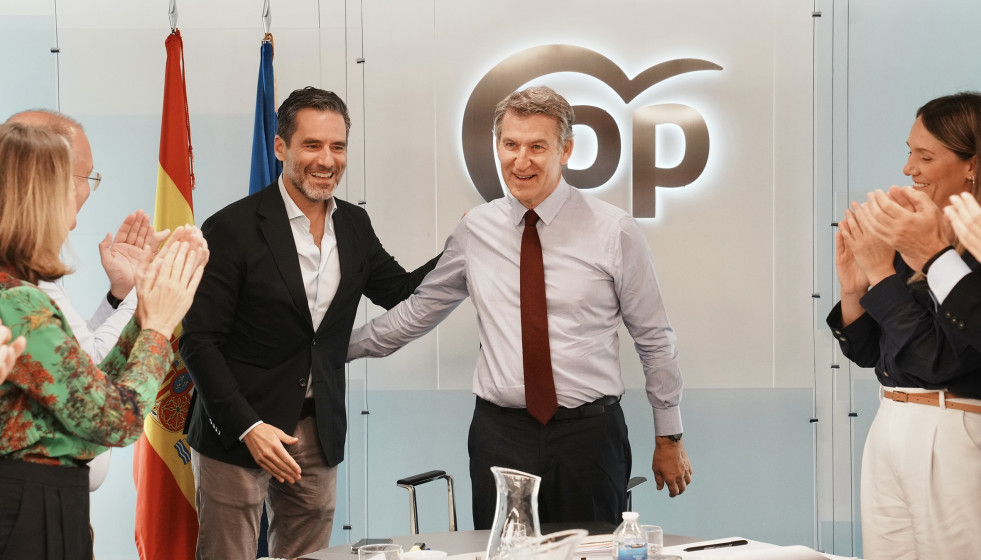 Feijóo y Borja Semper en el Comité de dirección del PP