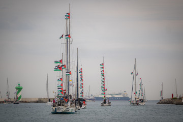 Barcos de la segunda expedición de la Global Sumud Flotilla en Barcelona (archivo)