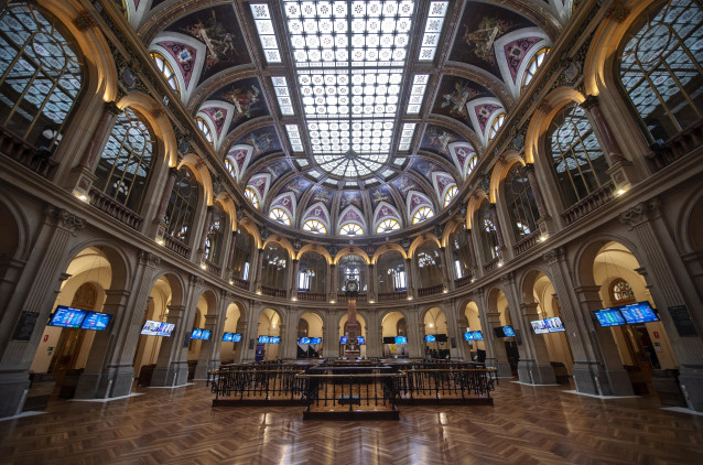 Archivo - Instalaciones del Palacio de la Bolsa de Madrid