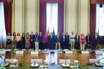 Archivo - El ministro de Agricultura, Pesca y Alimentación, Luis Planas, el Secretario General de COAG-IR, Miguel Padilla Campoy, el presidente de ASAJA, Pedro Barato Triguero, el cordinador estatal 