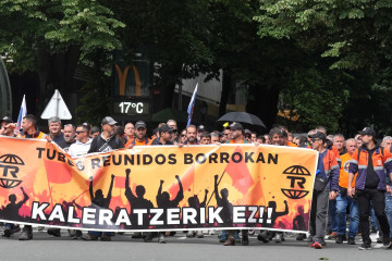 Manifestación en Bilbao de trabajadores de Tubos Reunidos Amurrio