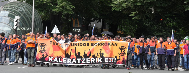Manifestación en Bilbao de trabajadores de Tubos Reunidos Amurrio