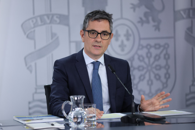 El ministro de la Presidencia, Justicia y Relaciones con las Cortes, Félix Bolaños.