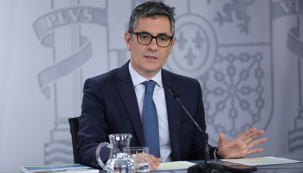 El ministro de la Presidencia, Justicia y Relaciones con las Cortes, Félix Bolaños.