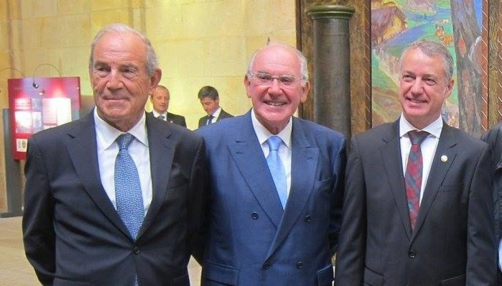 Los lehendakaris Carlos Garikoetxea, José Antonio Ardanza e Iñigo Urkullu