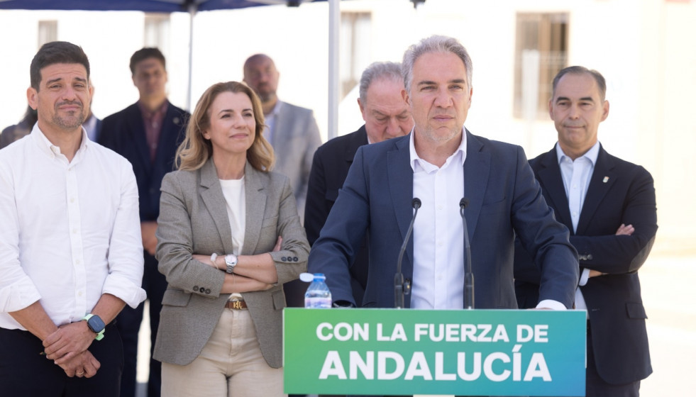 El vicesecretario de Política Autonómica y Municipal y Análisis Electoral, Elías Bendodo, en unacto en Benalmádena (Málaga).