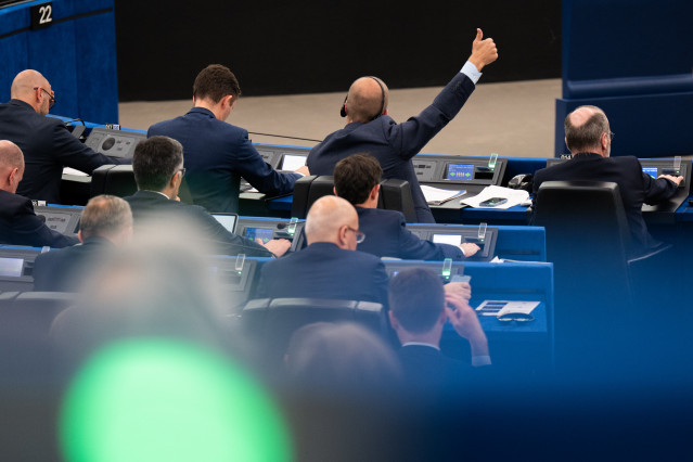 Sesión plenaria del Parlamento Europeo en Estrasburgo (Francia)