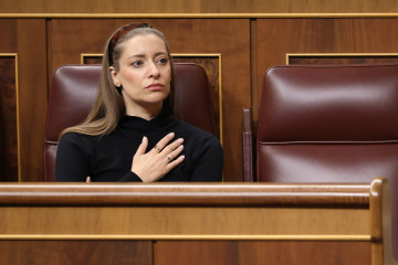 La portavoz del PP en el Congreso, Ester Muñoz, durante una sesión plenaria en el Congreso, a 30 de abril de 2026, en Madrid (España).
