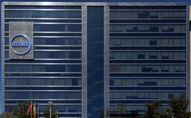 Archivo - Fachada del edificio de Acerinox, a 5 de abril de 2023, en Madrid (España).
