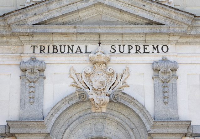Archivo - Fachada de la sede del Tribunal Supremo