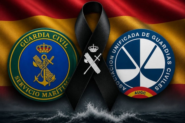 Luto en la AUGC por la muerte de los agentes de la Guardia Civil en Huelva.