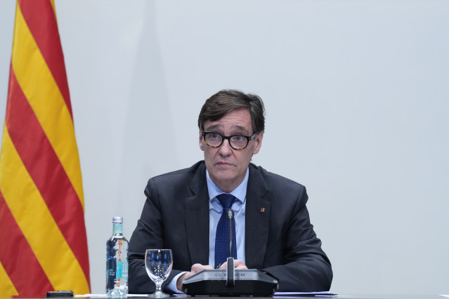 Archivo - El presidente de la Generalitat de Catalunya, Salvador Illa, en una imagen de archivo, en el Palau de la Generalitat, a 13 de marzo de 2026, en Barcelona, Catalunya (España).