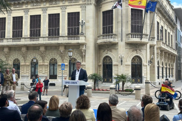 El presidente del Partido Popular en España, Alberto Núñez Feijóo, durante un acto en Ceuta.