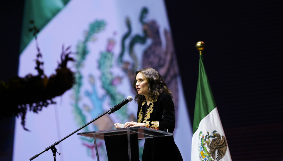 La presidenta de la Comunidad de Madrid, Isabel Díaz Ayuso, en su viaje institucional a México.
