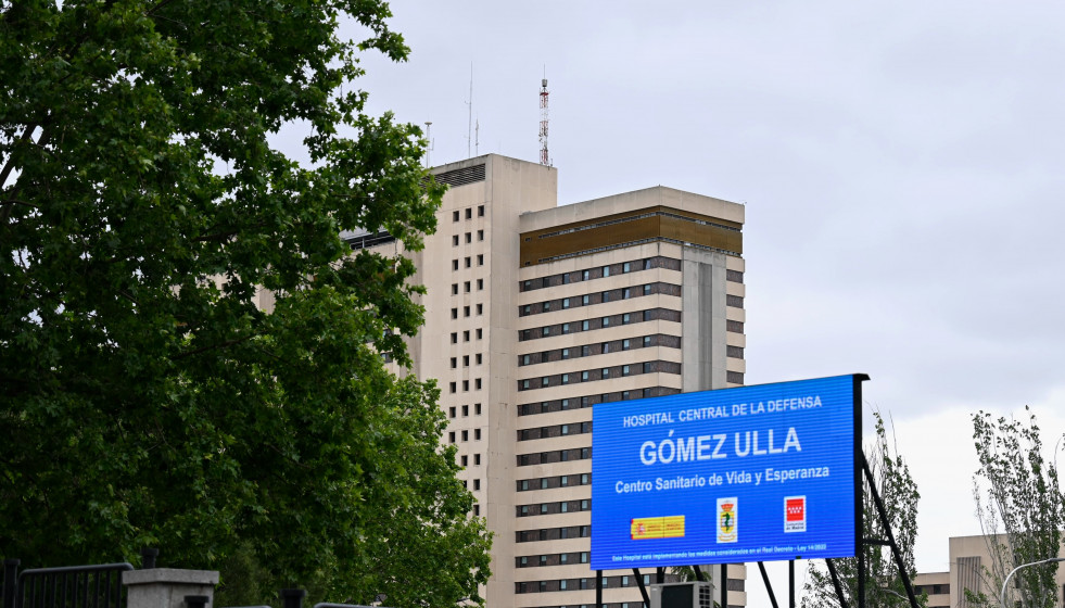 Entrada posterior del Hospital Central de la Defensa Gómez Ulla, a 10 de mayo de 2026, en Madrid (España). Los 14 españoles que viajaban en el crucero MV Hondius aquejado por un brote de hantavirus