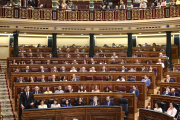 Archivo - Plano general de la bancada del PSOE