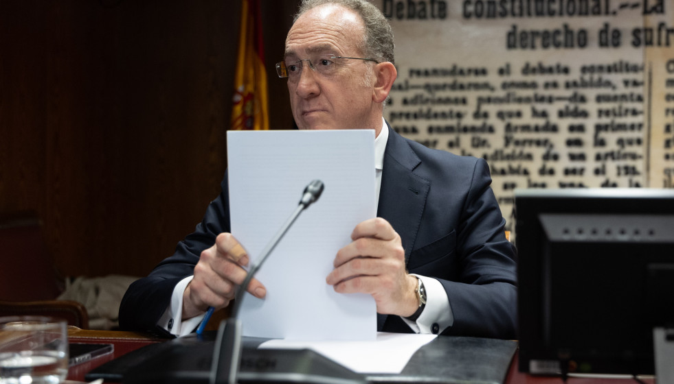 El exdirector de Participadas de la SEPI, responsable del seguimiento de Air Europa y Plus Ultra, José Ángel Partearroyo, comparece ante la Comisión de Investigación de la SEPI, en el Senado, a 12