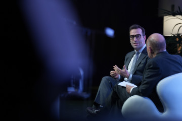El vicepresidente primero del Gobierno y ministro de Economía, Carlos Cuerpo, durante la conferencia ‘Presente y futuro de la economía española’