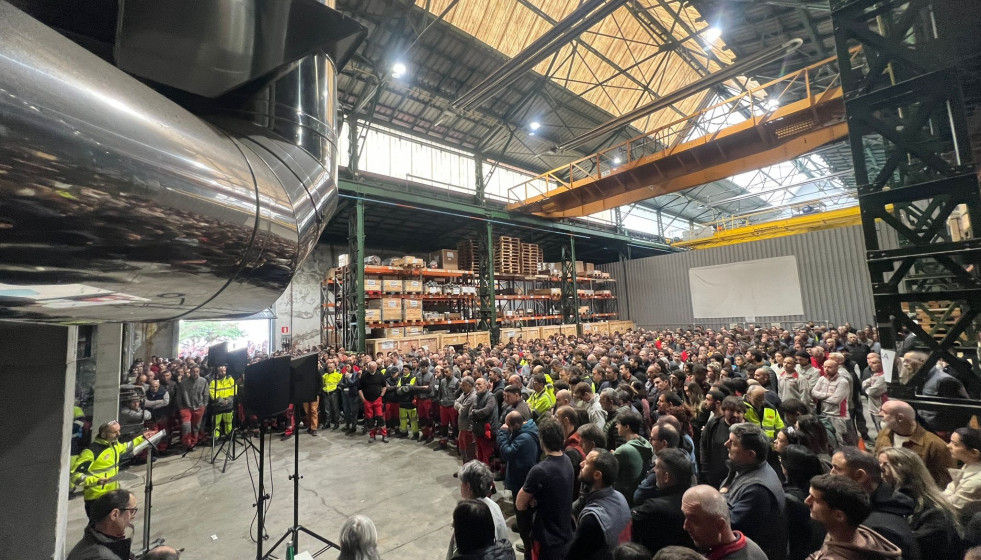 Asamblea de trabajadores de CAF Beasain.