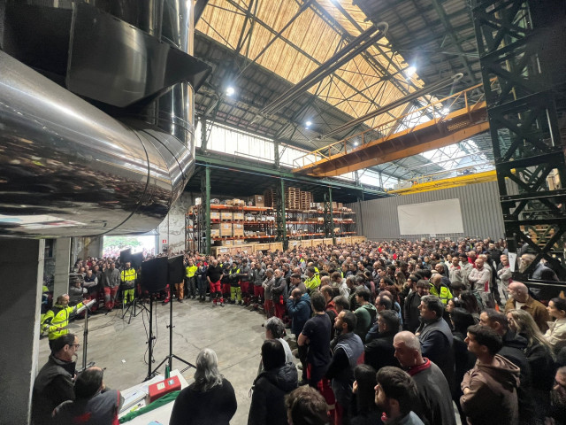 Asamblea de trabajadores de CAF Beasain.
