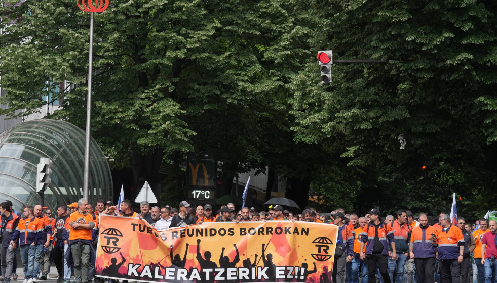 Trabajadores de Tubos Reunidos se concentran en Bilbao