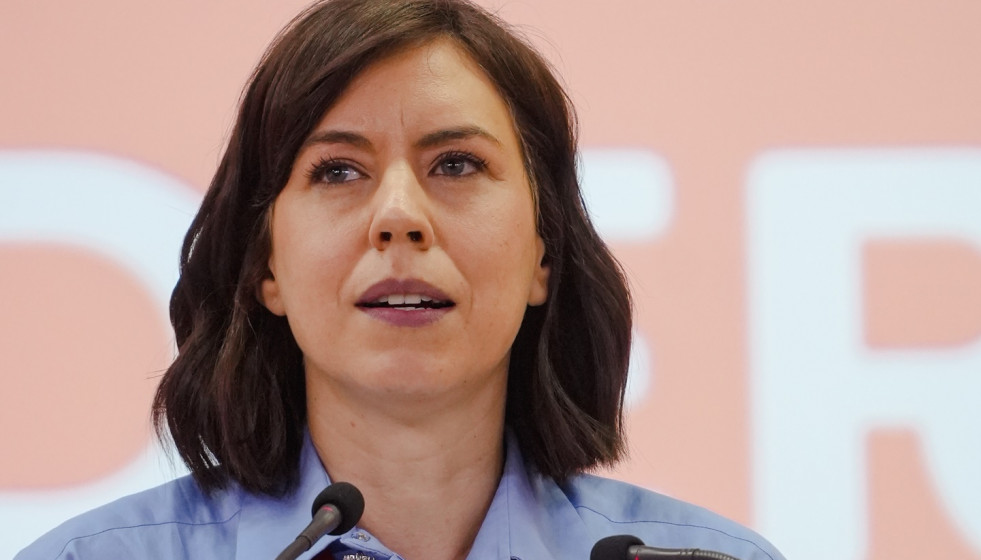 La secretaria general del PSPV-PSOE, Diana Morant, durante el Comité Nacional del PSPV, en la sede de UGT-PV, a 9 de mayo de 2026, en Valencia