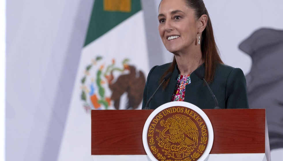 Archivo - La presidenta de México, Claudia Sheinbaum, durante una rueda de prensa en Palacio Nacional de la Ciudad de México, a 19 de marzo de 2026, en Ciudad de México (México).