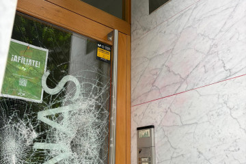 Sede de Vox en Vitoria que ha sufrido el ataque.