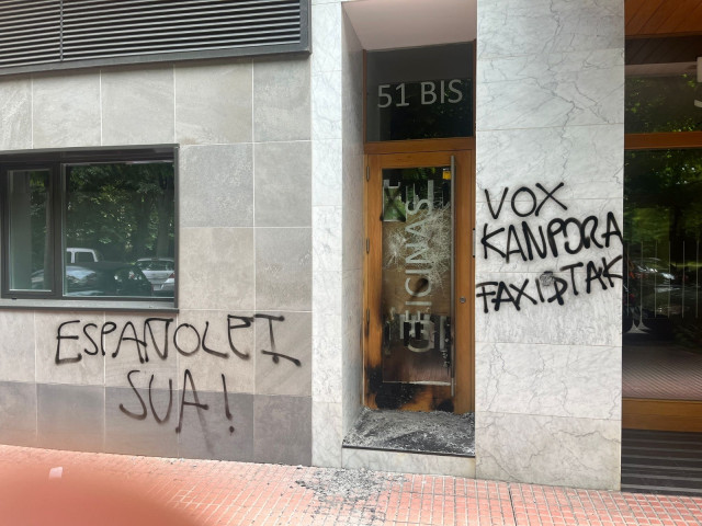 Se de Vox en Vitoria atacada.